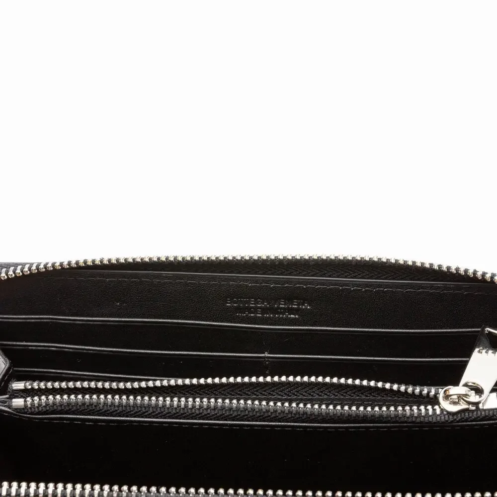 Bottega Veneta Intreccio Leather Wallet Black